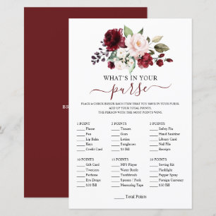 Jeu de douche floral élégant Burgundy Blush