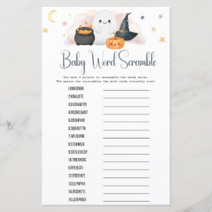 Jeu de douche Halloween Little Boo Word Scramble