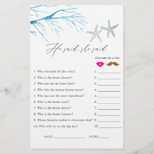 Jeu de douche nautique aux algues