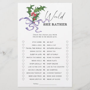 Jeu de douche nuptiale d'hiver préféré