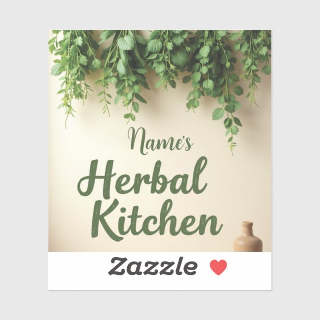 Jeu de Étiquettes d'épices de plantes de nom perso (Feuille)