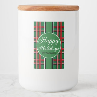 Jeu de Étiquettes Festive Green Holiday Food and B