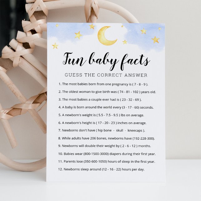 Jeu de Faits Amusants sur Bébé avec Cartes de Baby (Créateur téléchargé)