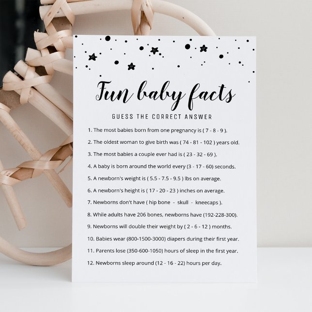 Jeu de Faits Amusants sur Bébé avec Cartes de Baby (Créateur téléchargé)