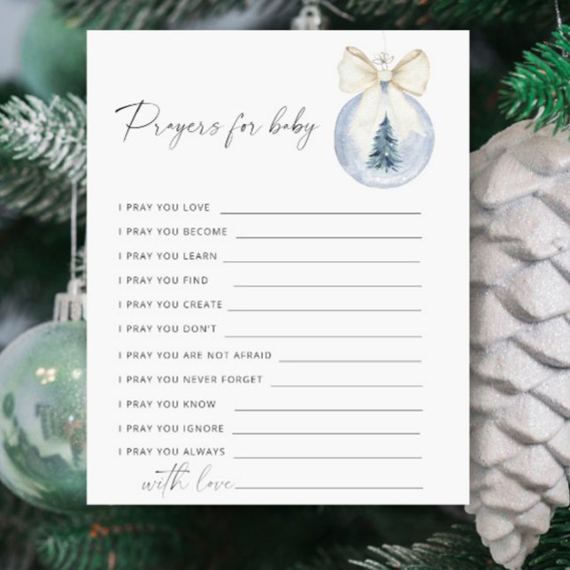 Jeu de fête de baby shower Bébé d'hiver - Prières  (Créateur téléchargé)