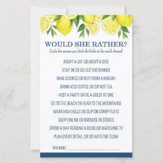 Jeu de Fête de Mariage avec "Would She Rather" au