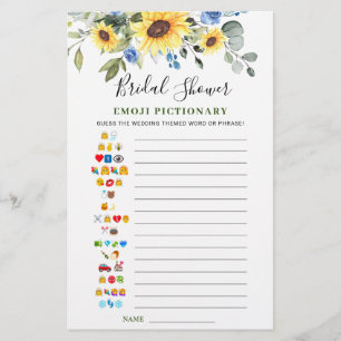 Jeu de Fête de Mariage Élégants Tournesols Eucalyp