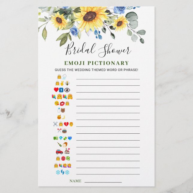 Jeu de Fête de Mariage Élégants Tournesols Eucalyp (Devant)