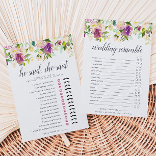 Jeu de Fête des mariées à double face en fleur vib