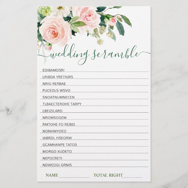 Jeu de Fête des mariées à fleurs blanches roses (Devant)