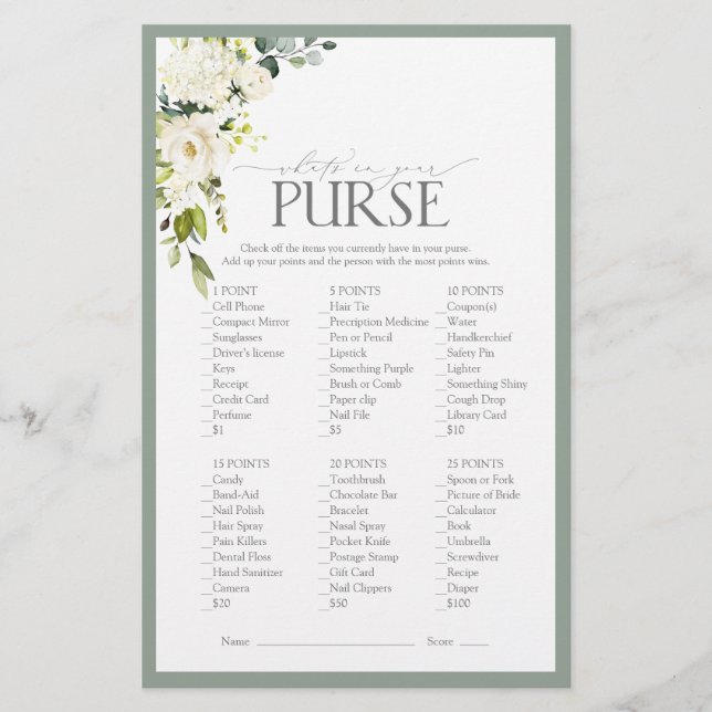 Jeu de Fête des mariées blanc gris vert (Devant)