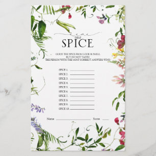 Jeu de Fête des mariées d'aquarelle Fleur sauvage