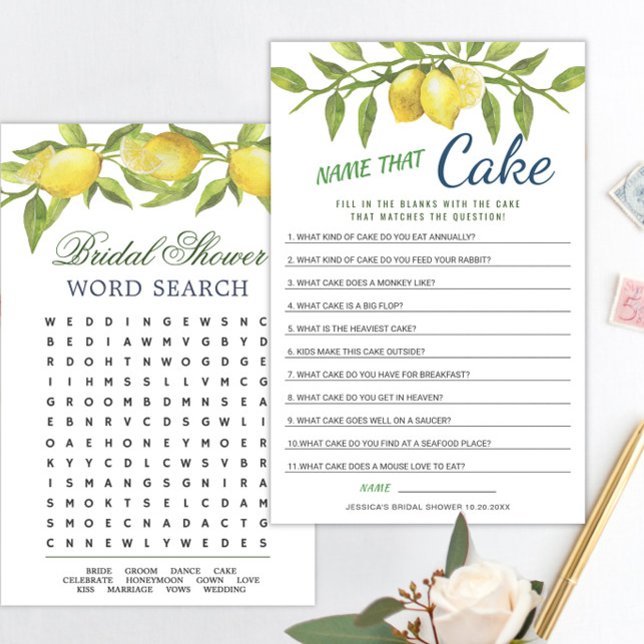 Jeu de Fête des mariées de citrons et verdure à de (Créateur téléchargé)