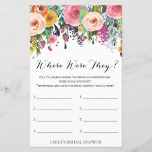 Jeu de Fête des mariées de jardin IMPRIMÉ