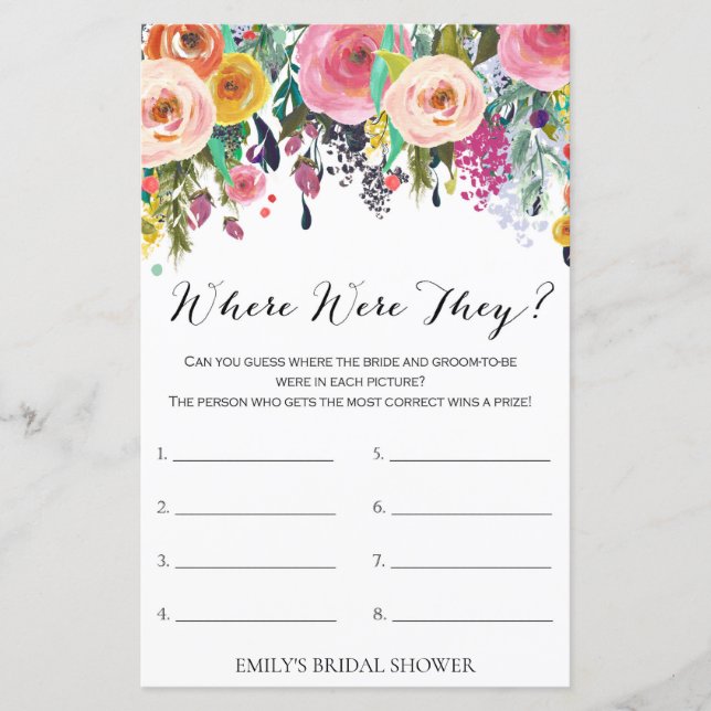 Jeu de Fête des mariées de jardin IMPRIMÉ (Devant)