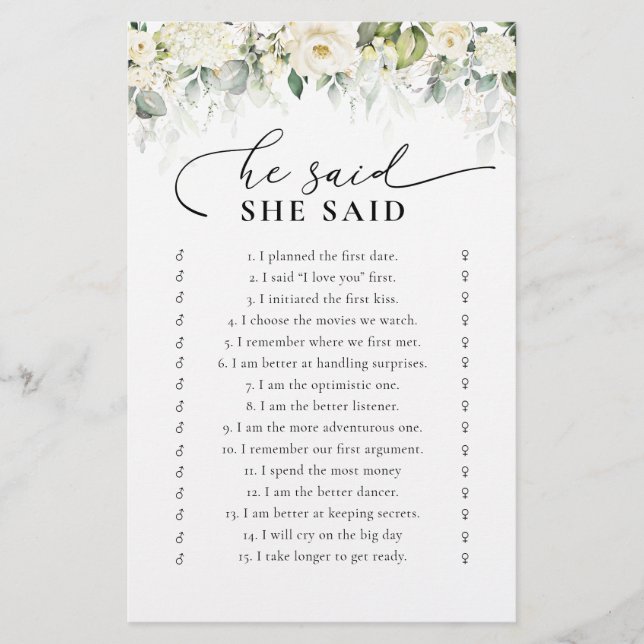 Jeu de Fête des mariées de Roses Blanches vertes (Devant)