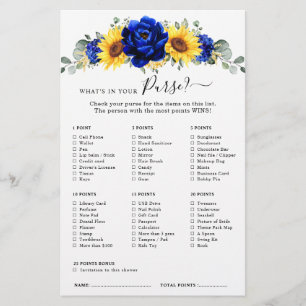 Jeu de Fête des mariées de tournesol Royal Blue Ru