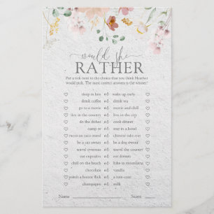 Jeu de Fête des mariées Fleurs de Jardin Rose Vier