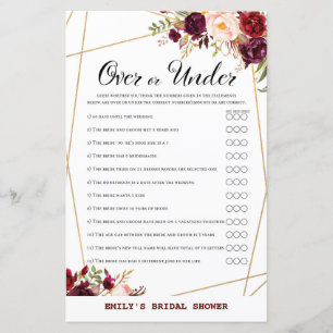 Jeu de Fête des mariées Florale de Bourgogne, Wedd