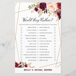 Jeu de Fête des mariées Florale de Bourgogne, Wedd