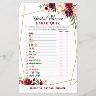 Jeu de Fête des mariées Florale de Bourgogne, Wedd