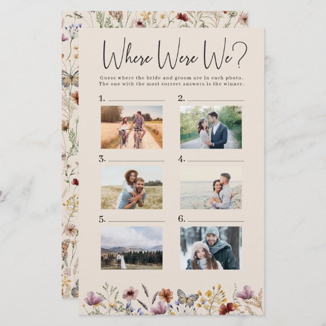 Jeu de Fête des mariées photo Boho (Devant / Derrière)