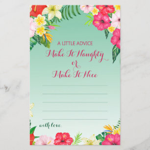 Jeu de Fête des mariées Tropical Luau IMPRIMÉ