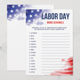 Jeu De Fête Du Travail Aux Etats-Unis Pour Les Enf