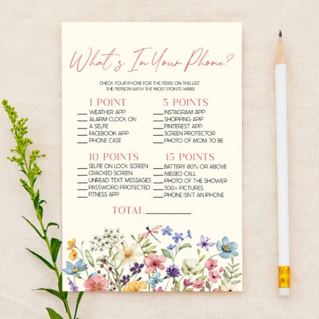 Jeu de Fête Prénatale Fleur Sauvage Florale Dans V (Créateur téléchargé)