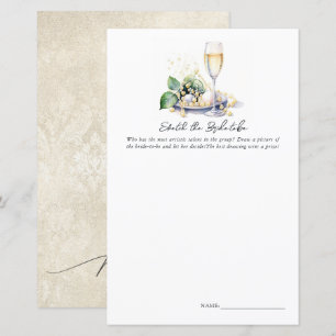 Jeu de fête prénuptiale "Dessinez la future mariée
