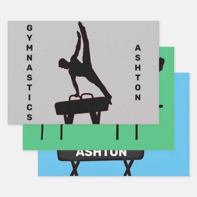 Jeu de feuilles de papier d'enveloppement de gymna (Lot)