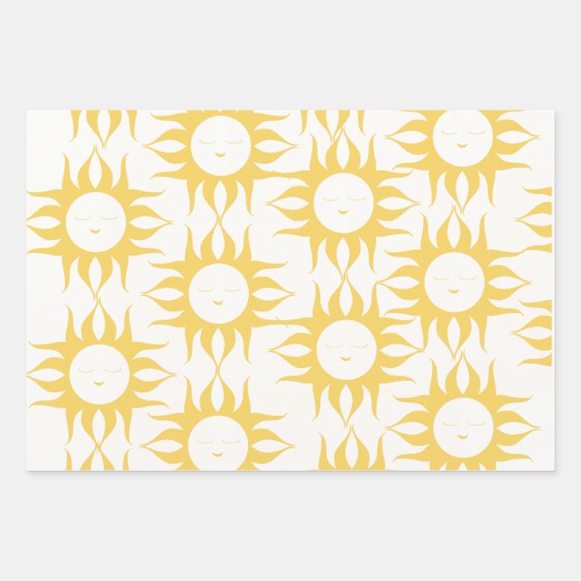 Jeu de feuilles plats en papier d'emballage (Devant)