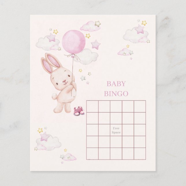Jeu de Fille pour Baby Shower Lapin (Devant)