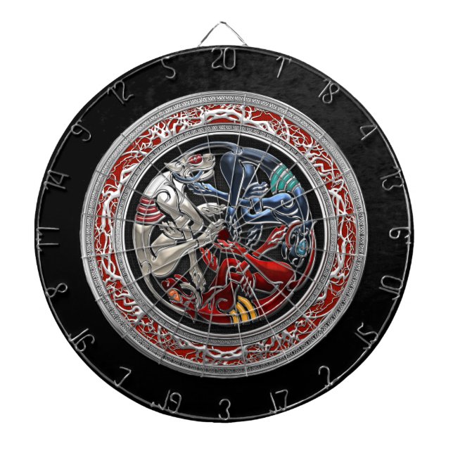 Jeu De Fléchettes [200] Celtic Treasures - Three dogs on Silver (Devant)
