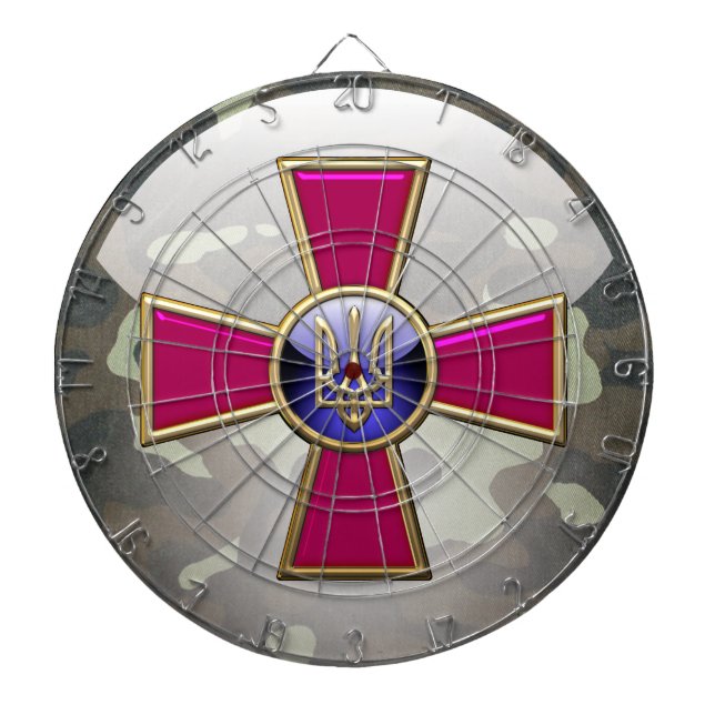 Jeu De Fléchettes [200] Emblème des forces armées ukrainiennes (Devant)
