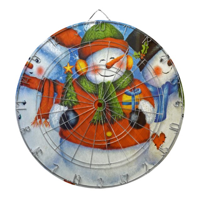 Jeu De Fléchettes 3 Joyeux neigeurs (Devant)