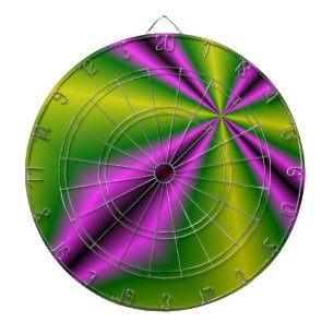 Jeu De Fléchettes abstrait Rainbow-Art vert violet