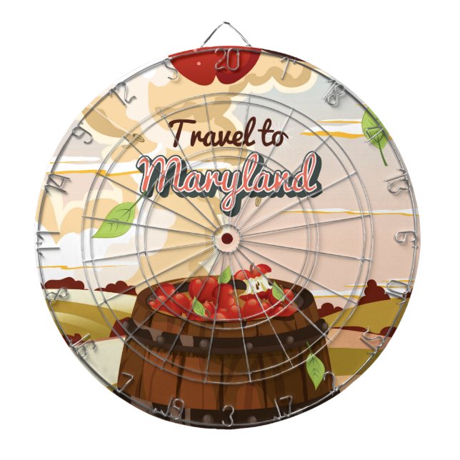 Jeu De Fléchettes Affiche Voyage vers le Maryland (Devant)