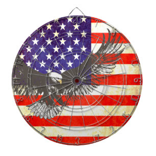 Jeu De Fléchettes Aigle américain et drapeau américain panneau de fl
