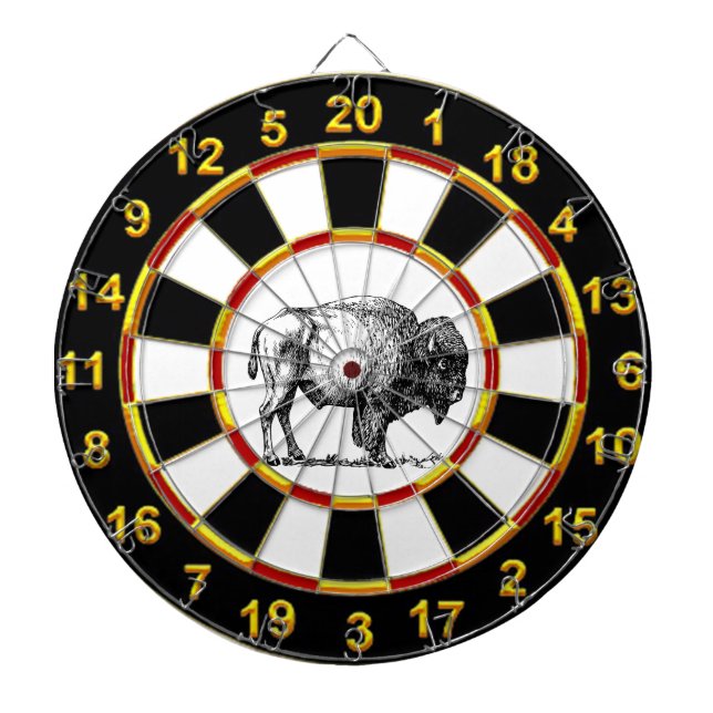 Jeu De Fléchettes American Buffalo Bison and gold foil plated Numéro (Devant)