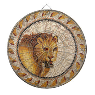 JEU DE FLÉCHETTES ANTIQUE ROMAN MOSAICS / LION