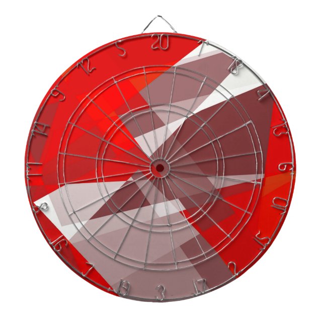 Jeu De Fléchettes Art cubique rétro couleur rouge transparent (Devant)