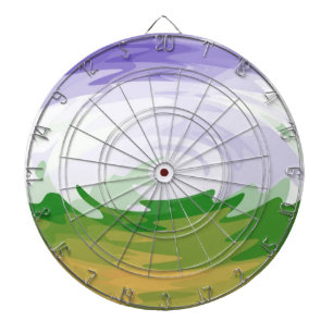 Jeu De Fléchettes Art des vagues de peinture rétro