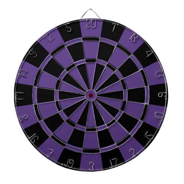 Jeu De Fléchettes Aubergine pourpre et noire (Devant)