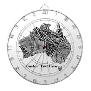 Jeu De Fléchettes Australie Carte Doodle