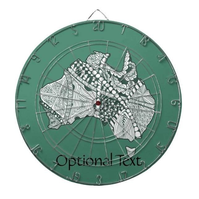 Jeu De Fléchettes Australie Carte Doodle Art (Devant)