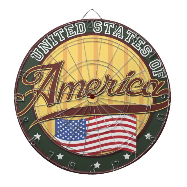 Jeu De Fléchettes Badge USA (Devant)