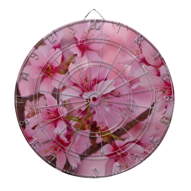 Jeu De Fléchettes Baigné dans les fleurs de cerisier japonaises rose (Devant)