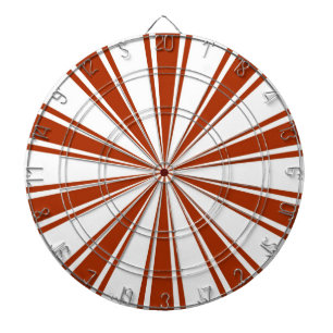 Jeu De Fléchettes Bandes solaires funky rétro rouge et blanc