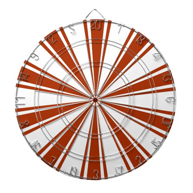 Jeu De Fléchettes Bandes solaires funky rétro rouge et blanc (Devant)